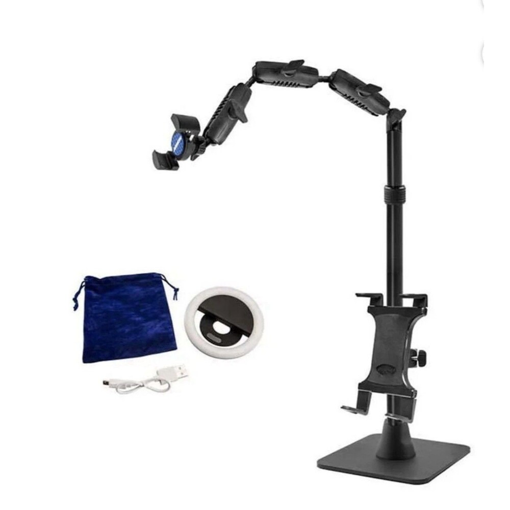 Arkon Remarkable Creators Phone And Tablet Or Camera Stand With Ring Light.